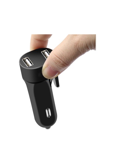 Konesam C5191 Siyah 3.1a Çift Usb Araç Şarj Cihazı - 12-24v Girişli Abs Ve Aluminyum Materyal