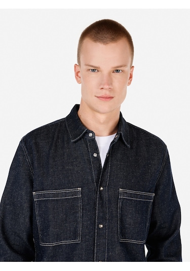 Colin's Colins Mavi Erkek Gömlek U.kol Cl1071150 Q1.v1 Dn43661 Denim