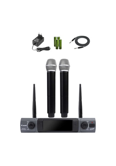 Westa Wm-202h Çift El Mikrofonlu Telsiz Mikrofon Seti Kablosuz - 8697314964243