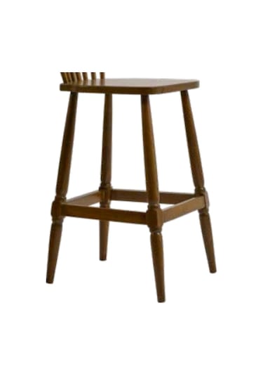 Sandalye Zus281 Kafes Model Yüksek Cafe/Mutfak Ahşap Kayın Iskele Ceviz