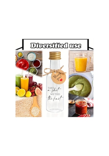 Willowhaven 34 Parça Mini Likör Şişesi Düğün Temalı Plastik Yeniden Kullanılabilir Shot Bardağı Siyah