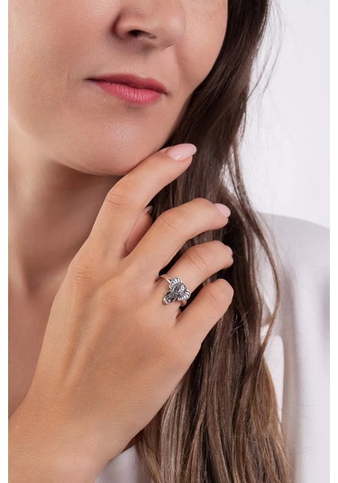 Lucente Fil Yüzük 925 Ayar Gümüş 226326423 Gri