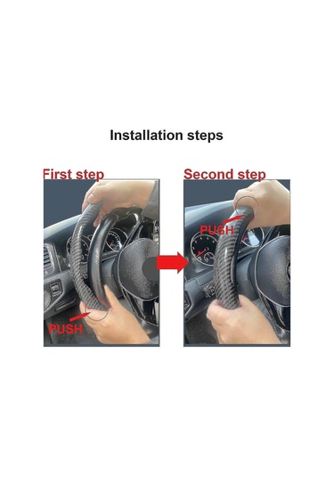 Padalink Karbon Fiber Direksiyon Kılıfı, Ergonomik Tasarım, Anti Kayma, Hızlı Kurulum, Araç Aksesuarı, Siyah Renk, Her Cinsiyet İçin Uygun