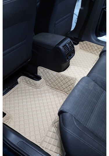 Ford Escort Bej-krem Renk 8d Diamond Premium Kaymaz Deri Oto Paspas
