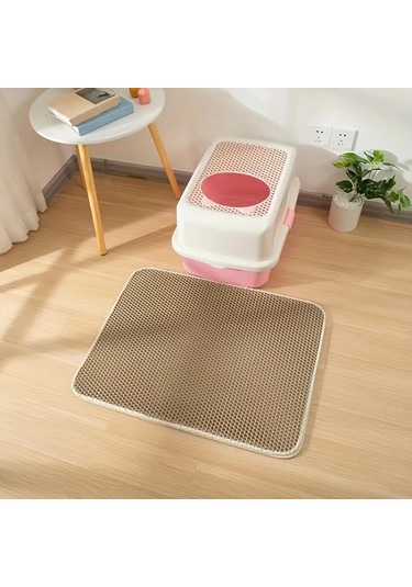 Maxaccess Pembe 45x60 Cm Su Geçirmez Çift Katmanlı Kedi Kumu Pedi İle Evinizi Temiz Tutun