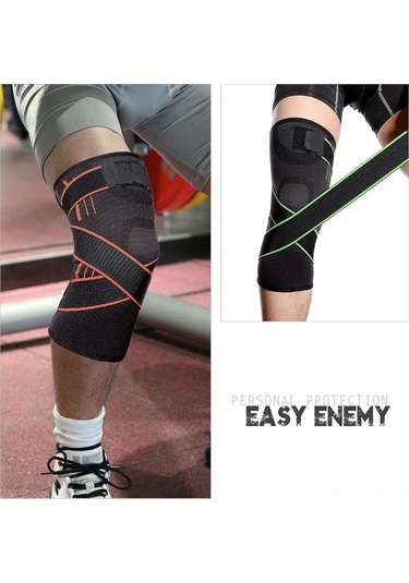 Yuntech01 Yeni Nesil Kaymaz Spor Dizlik - Koşu, Basketbol Ve Bisiklet İçin Mükemmel Koruma Turuncu, M Çok Renkli