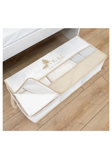 2 Adet Pencereli Baza Altı Düzenleyici Hurç 70x32x20 Qq Bej