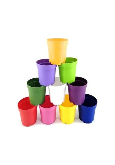 Katı Plastik Sukulent Saksısı 5 Adet Pembe 5.5 Cm