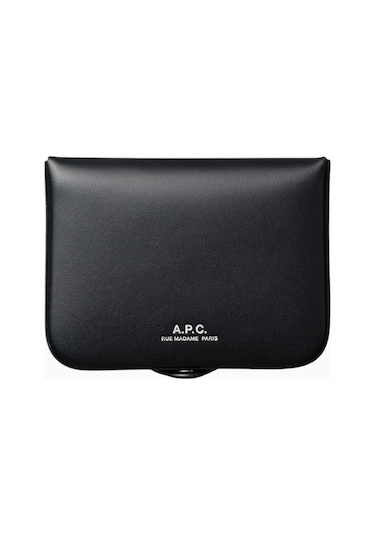 A.p.c Josh Unisex Lüks Bitkisel Deri Bozuk Para Kesesi Cüzdan Siyah