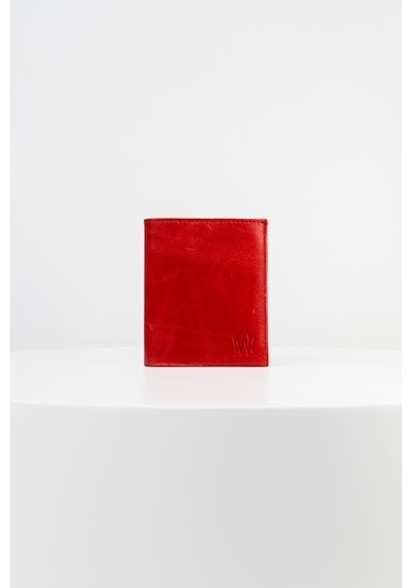 Bayderi Lisande Hakiki Deri Kibar Erkek Cüzdanı-1668 Crazy Kırmızı