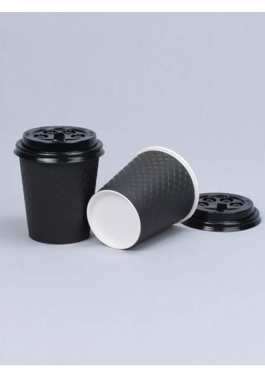 Softhomecraft 2 Katlı Kağıt Bardak 250 Ml 50 Adet, Kapaklı 173946798 100 adet