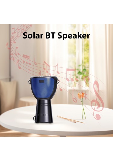 Ranyeek Dv-660 Mavi Güneş Enerjili Bluetooth Hoparlör - Dış Mekan İçin Taşınabilir, El Feneri Özelliği İle 10w Ses Gücü