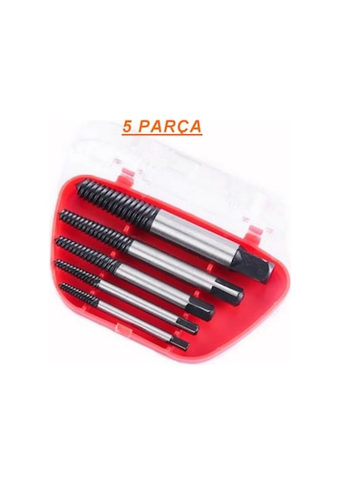 5li Ters Kılavuz Takımı 5 Parça - Kırılmış Vida Civata Sökme Apa