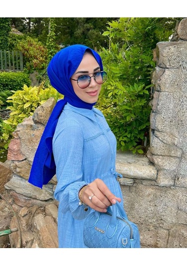 Dantelli İplikli Uzun Elbise 001