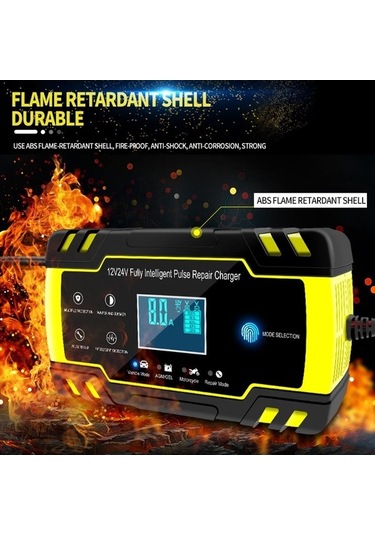 Didadodo Vislone 3 Kademeli Akıllı Akü Şarj Cihazı, Lcd Ekran