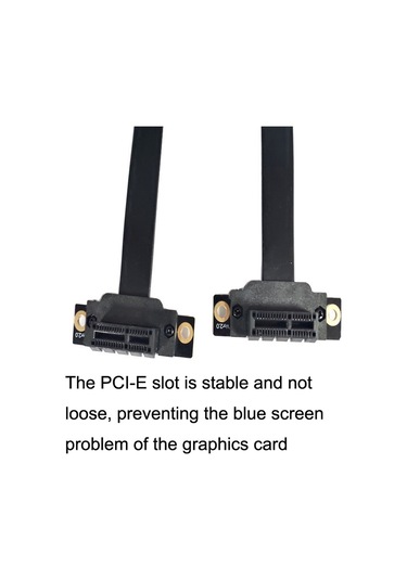 Sones Pcı-e 3.0 1x 180 Derece Grafik Kartı Kablosuz Ağ Kartı Adaptör Bloğu Uzatma Kablosu, Uzunluk: 30 Cm