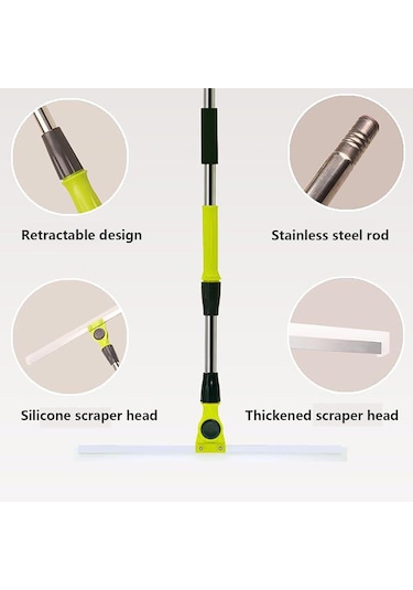 Tv'de Görüldüğü Gibi 51 Uzun Saplı Hava Süpürgesi, Pürüzsüz Zeminler, Kilimler, Pencereler İçin Silikon Süpürge