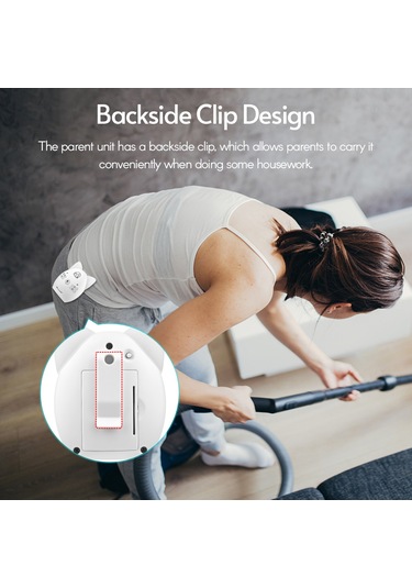 Qingmipy Kablosuz Bebek İzleme Cihazı - Gece Işığı, Müzik Ve İki Yönlü Konuşma Özellikli