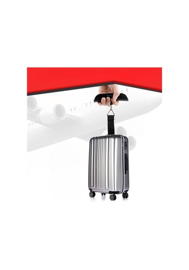 Hobibahçem Dijital Ekranlı Valiz Kilo Ölçücü Hassas Valiz Tartısı Gümüş