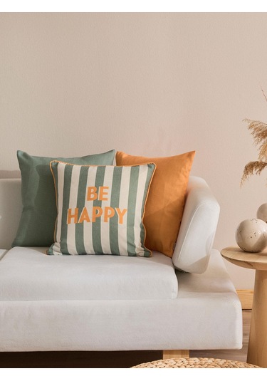 Joyleaf 3'lü Kırlent Kılıf Seti Yeşil