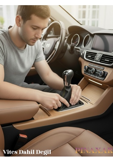 Renault Clio Siyah Deri Prime Tasarım Sarı Spor Dikiş Vites Körüğü