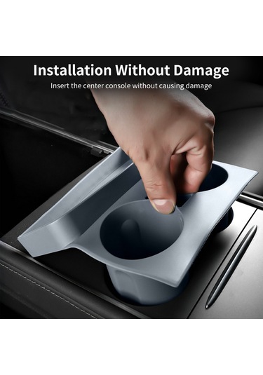 Monyee Tesla Model 3/y İçin Silikon Bardak Tutucu Takımı - Depolama Özelliği İle Pembe Araç İç Dekorasyon Aksesuarı