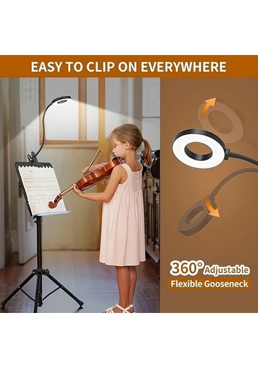 Boatshop1 Beyaz Usb Sarj Edilebilir 360 Derece Donen Led Masa Lambasi Goz Koruma Okuma Ofis Bitki Buyutmek Icin Beyaz