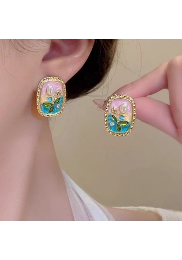 Flybuy Su İncisi & Bakır Takı - 12.9g, 1.8x2.3cm - Şık Tasarım Çok Renkli