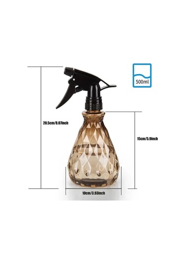 Willowhaven Yeşil + Altın 2 Adet 500ml Şık Geometrik Sprey Şişe, Ayarlanabilir Bahçe Sulama Aparatı