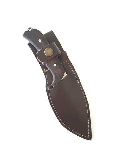 Kampçı Bıçağı Outdoor Bıçak 21 cm Kılıflı Bıçak Kahverengi