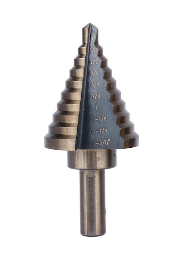 Adım Matkap, 5 Adet. Klasik Titanyum Kademeli Matkap Seti Metal