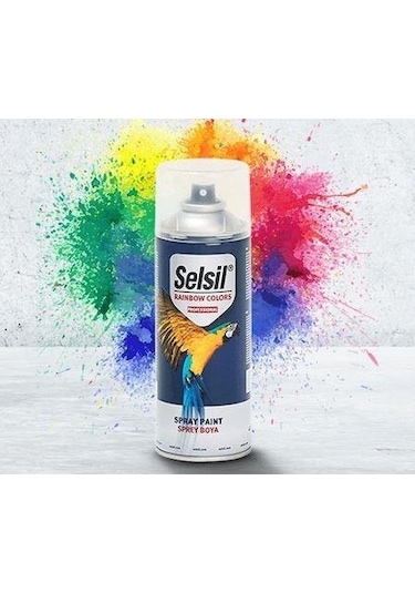 SELSİL RAINBOW SPREY BOYA MAT SİYAH 400ML