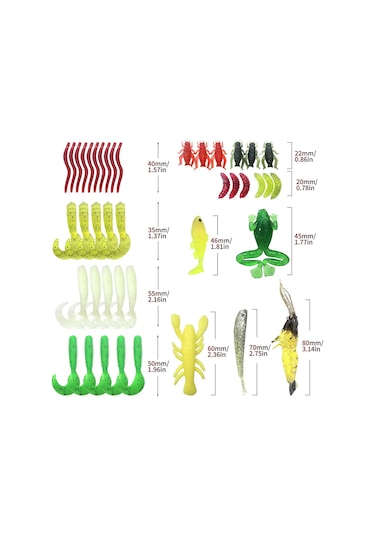 Valkyrie 78 Parça Rapala Jig Sahte Olta Yem Ve Aksesuar Seti Tatlı Ve Tuzlu Su Uyumlu