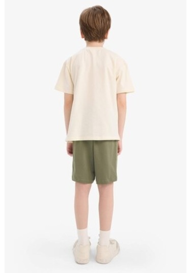 DeFacto Erkek Çocuk 2'li Takım Baskılı Kısa Kollu Tişört Şort E8826A825HSER100