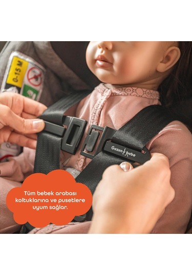 Gezenbebe Bebek Emniyet Kemer Klipsi Black 001