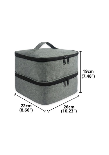 Sones Oje Saklama Çantası Taşınabilir Esansiyel Yağ Ruj Düzenleyici Gri