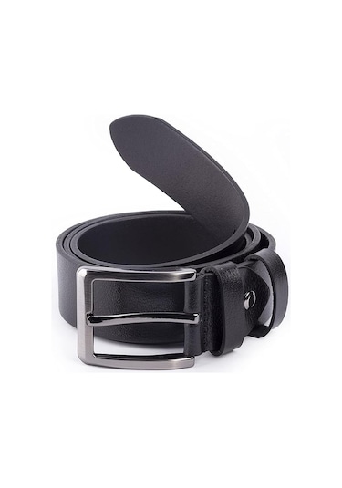 Spor ve Klasik Siyah Hakiki Deri Erkek Kemeri 4 CM