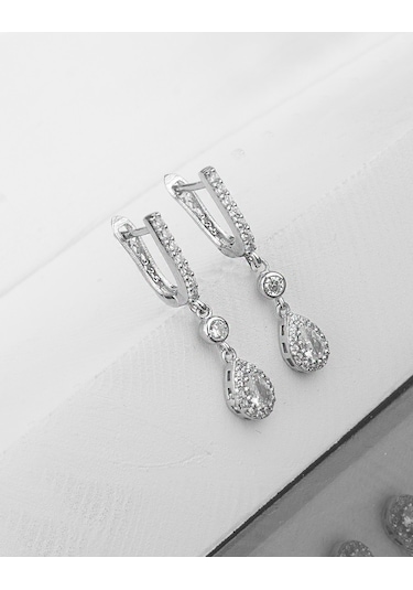 925 Ayar Gümüş Sallantılı Damla Küpe