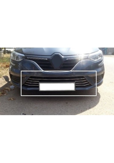 Megane 4 Krom Ön Tampon Çıtası 7 Parça 2016 - 2020 Paslanmz Çelik