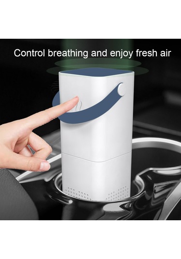 Samdoo Mobil Hava Temizleyici: İyon Teknolojisiyle Formaldehit Ve Duman Temizleyici, Otomobil & Ev Uygun Küçük Boyutlu Hava Temizleyici - Mavi Mavi