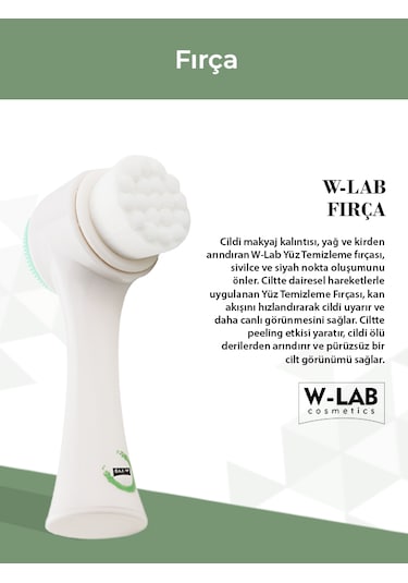 W-Lab Cosmetics Yüz Temizleme Fırçası Beyaz