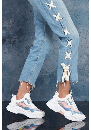 Dark Seer Ds.pmd239k2110 Sneaker 2025 Kadın Beyaz-mavi
