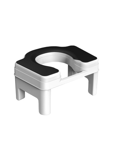 Suntek Tuvalet Taburesi Taşınabilir Kaymaz 18,5cm-beyaz-siyah