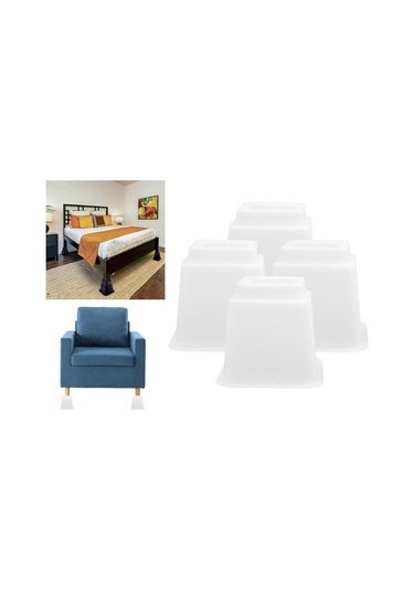 Suntek 4x Mobilya Yükselticiler Çekyat Masa Beyaz-5-inç-4-adet Beyaz 5 İnç 4 Adet