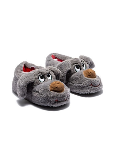 Karamel Kadın, Garson Boy Hayvanlı Panduf Gri 36/41 Gri