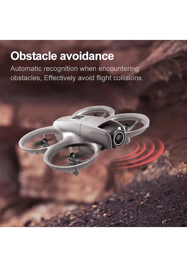 2025 Yeni Led Mini Rc Led Işıkları Ile Donatılmış Drone Hd Çift Kamera 360-degree 6k-grey-dc