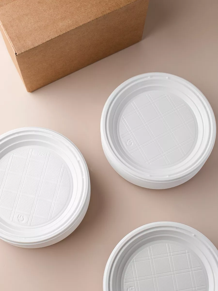 Anutka 300 Adet Tek Kullanımlık Plastik Tabak Seti 70528200 Beyaz