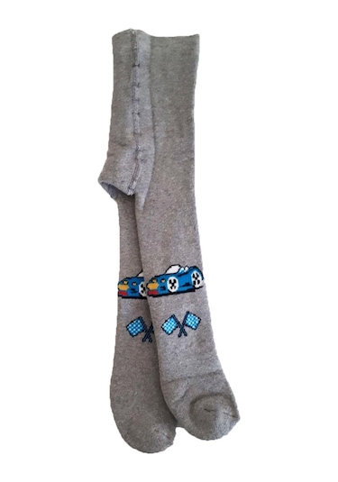 Hepsinerakip Erkek Bebek/Çocuk Havlu Renkli Desenli Külotlu Pamuk Çorap