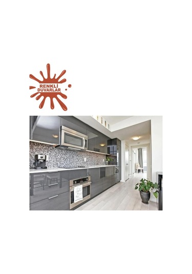 Parlak Gri 122cmx200cm Yapışkanlı Folyo Banyo Wc Mutfak Dolap Ve Mobilya Kaplama Folyosu