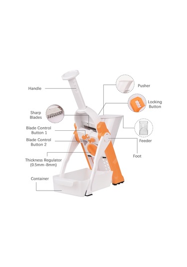 Güvenli Sebze Kesici Mutfak Için Ayarlanabilir Sebze Gri Gri